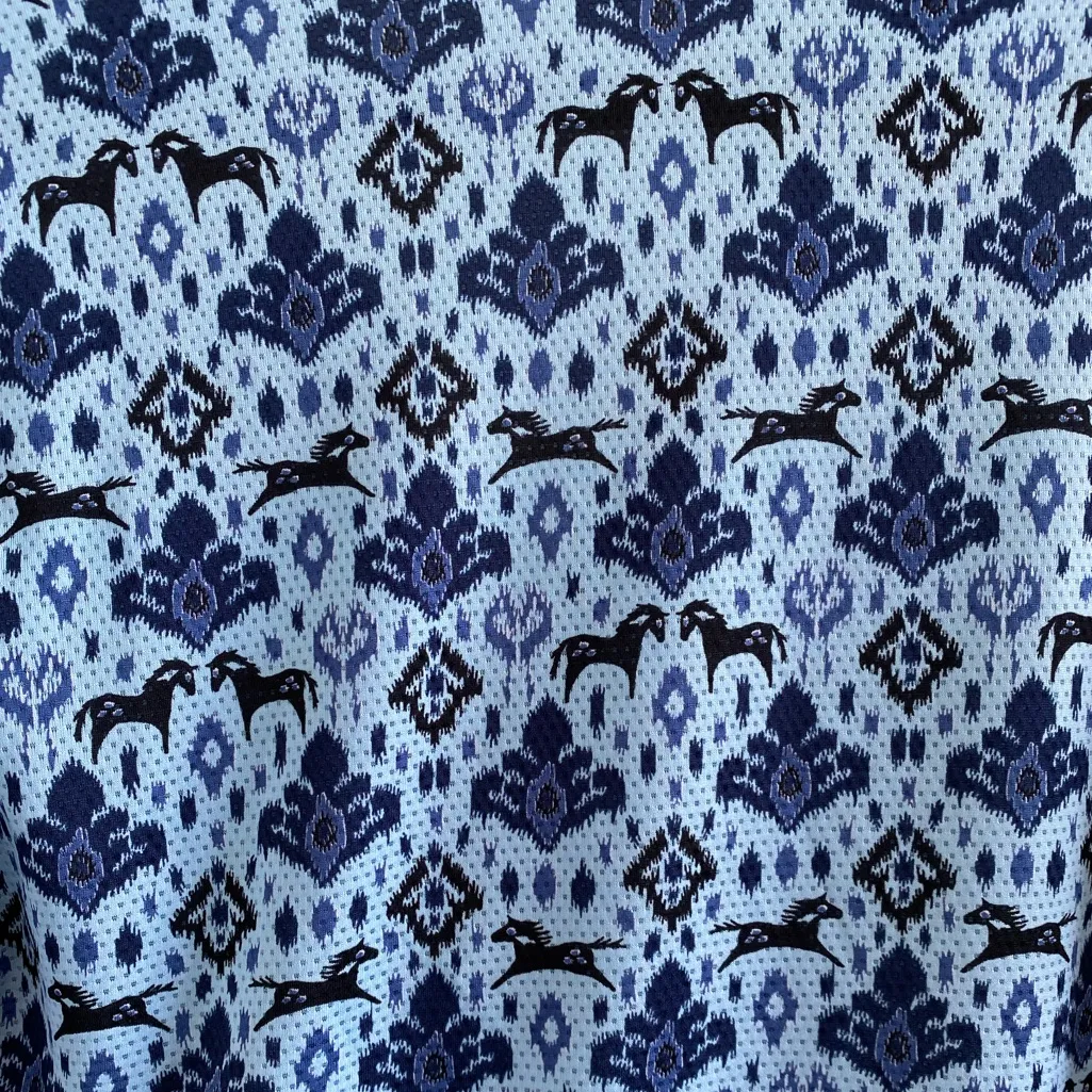 Kerrits Blue Always Cool Ice Fil Equestrian Horse Short Sleeve Top Size Medium - Image 5