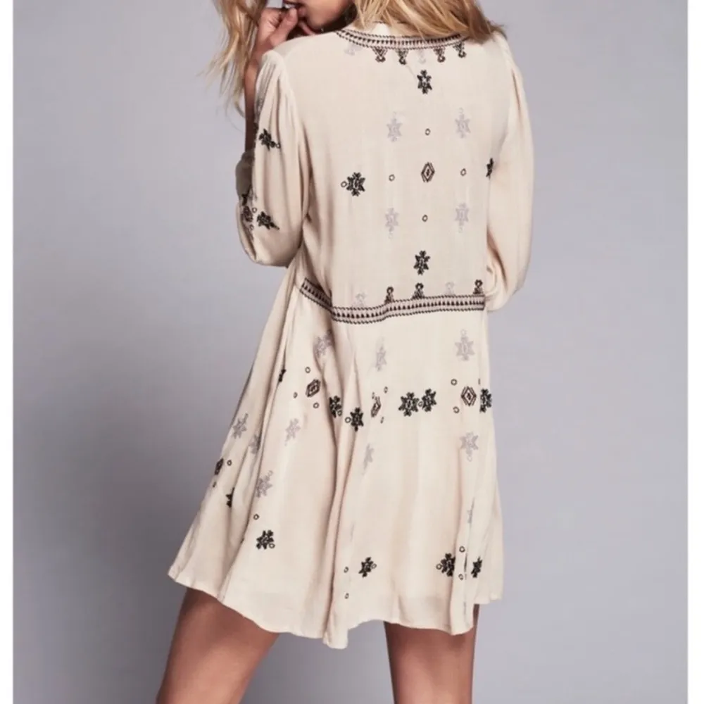 FREE PEOPLE Stargazer Embroidered Peasant Dress - Image 2