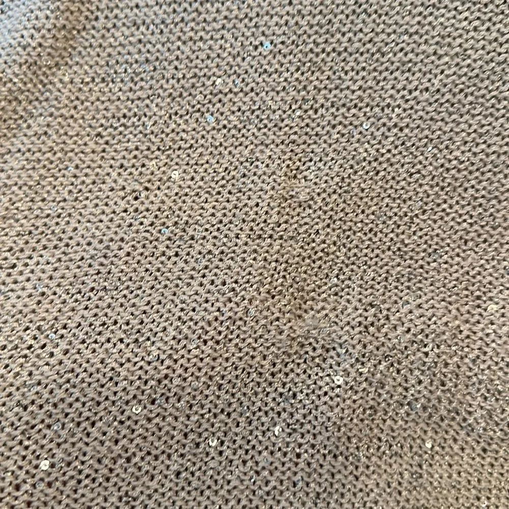 Soft Surroundings Asymmetrical Mixed Media Sweater Black/Tan with Sequins Large - Image 9