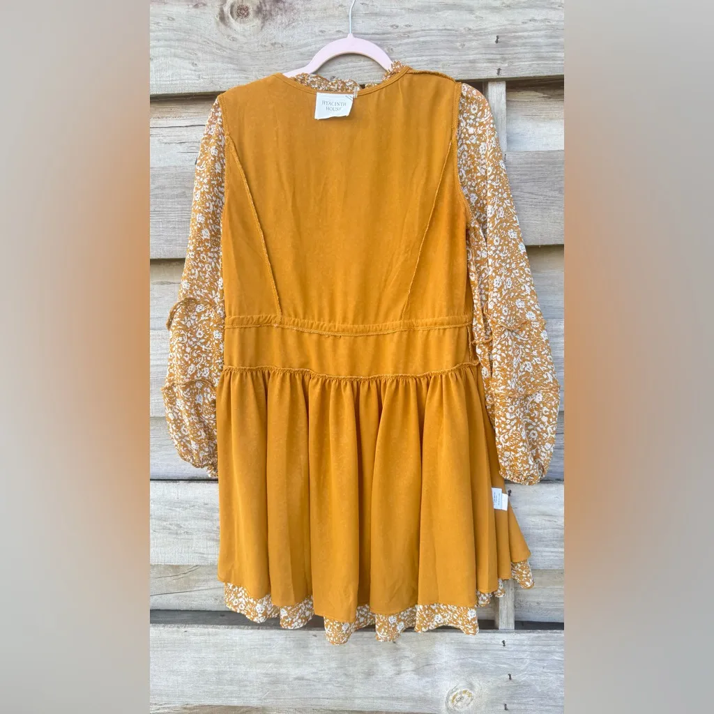 Floral Mustard Dress Yellow - Image 4