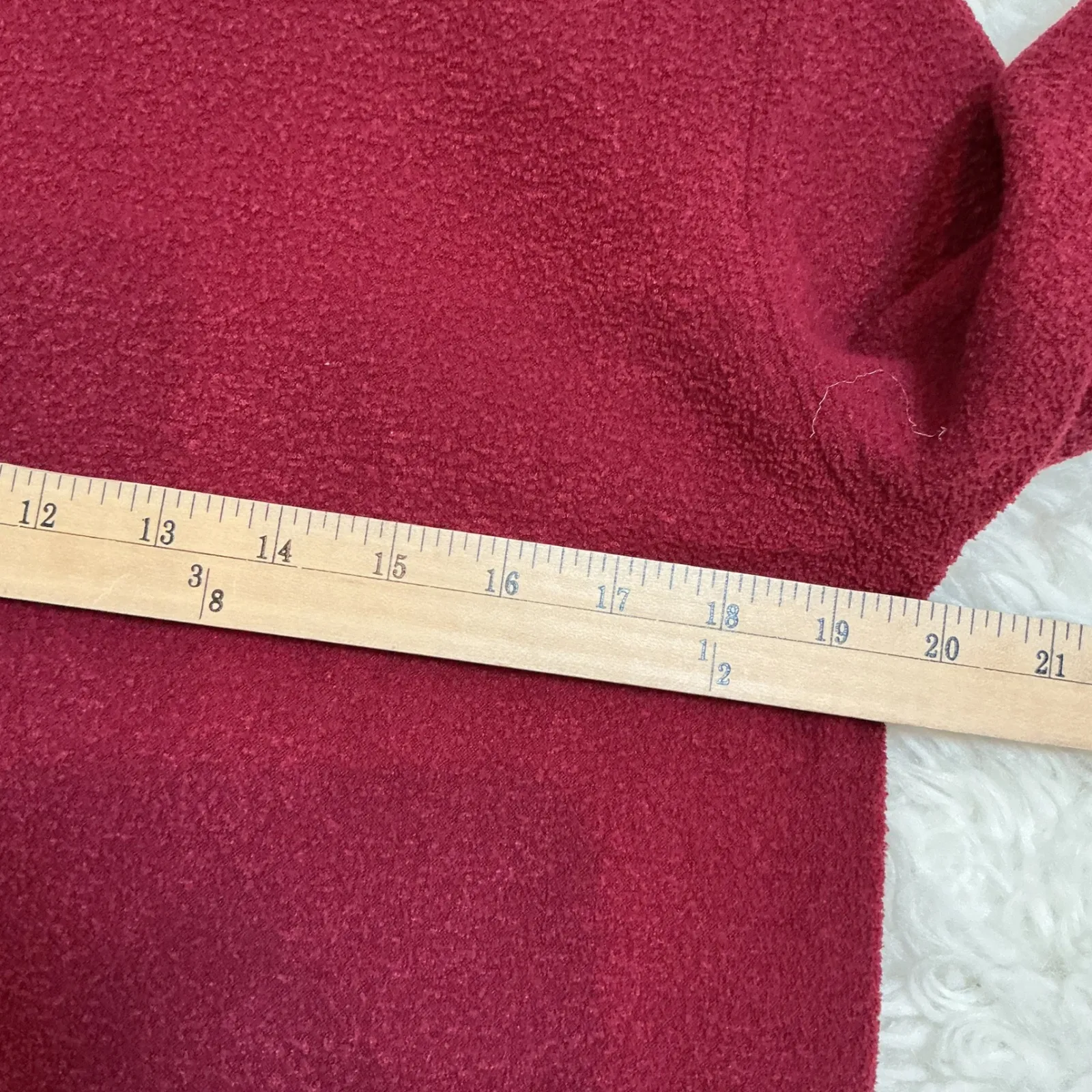 Christopher Banks Burgundy Snowman Sledding Fleece Jacket Mock Neck Zip Up Sz  M - Image 6