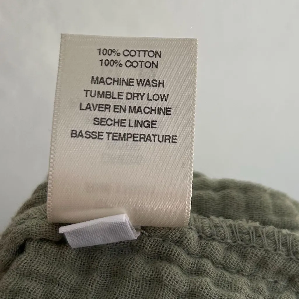 Amadi Anthropologie Maella Off-The-Shoulder Gauze Dress Green Sz Medium - Image 8