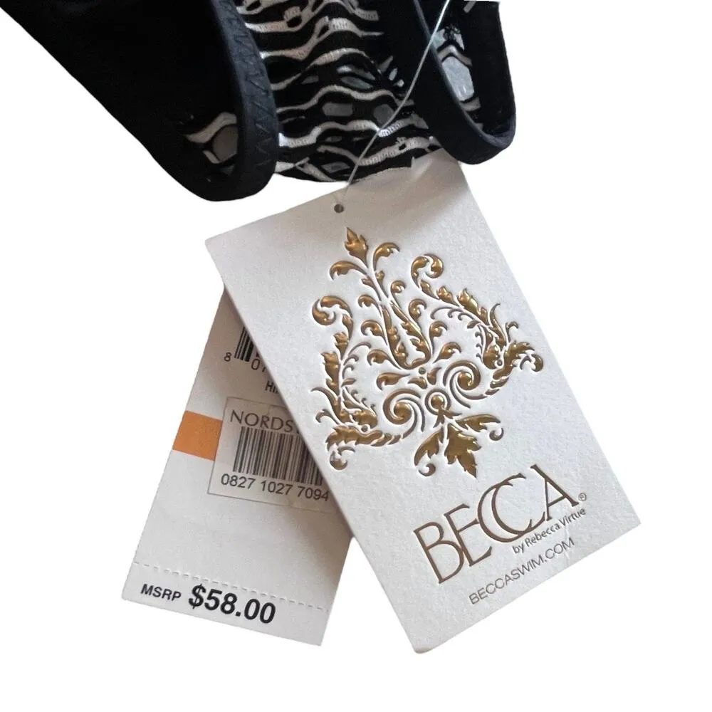 NEW Becca Reveal Crochet Hipster BIKINI BOTTOMS XS Black Women's Swim Wear NWT - Image 6