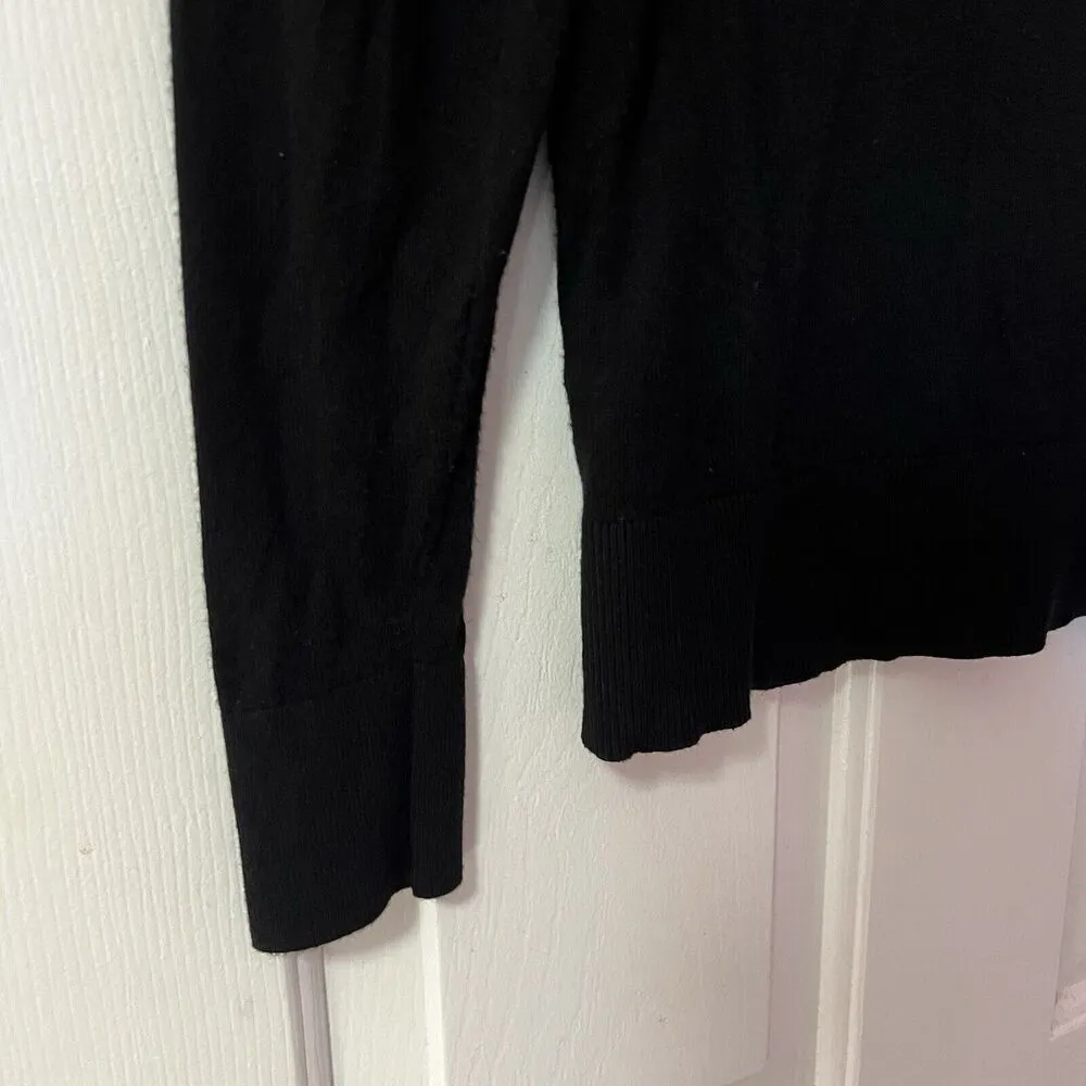 Quince Sweater Womens Small S Cashmere Crew Neck Black Pullover Organic Cotton - Image 3