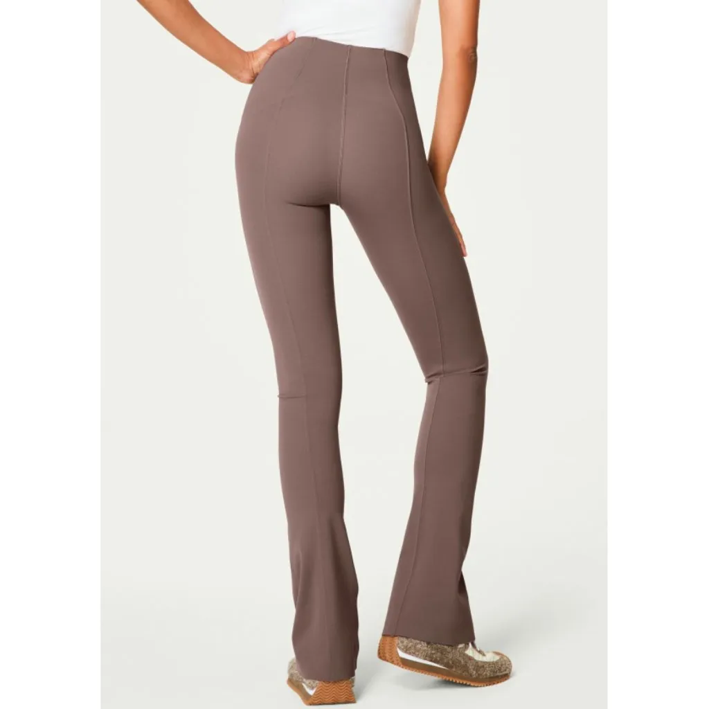 Spanx SPANXshape CoreLuxe Micro Flare Pants w/Mid-Tummy Compression Smoke Seamed - Image 2