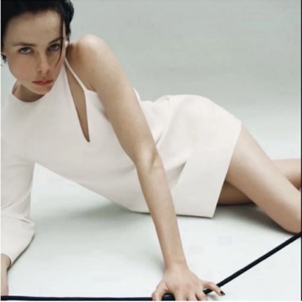 Zara White Mini Dress (Size Medium) - Image 3