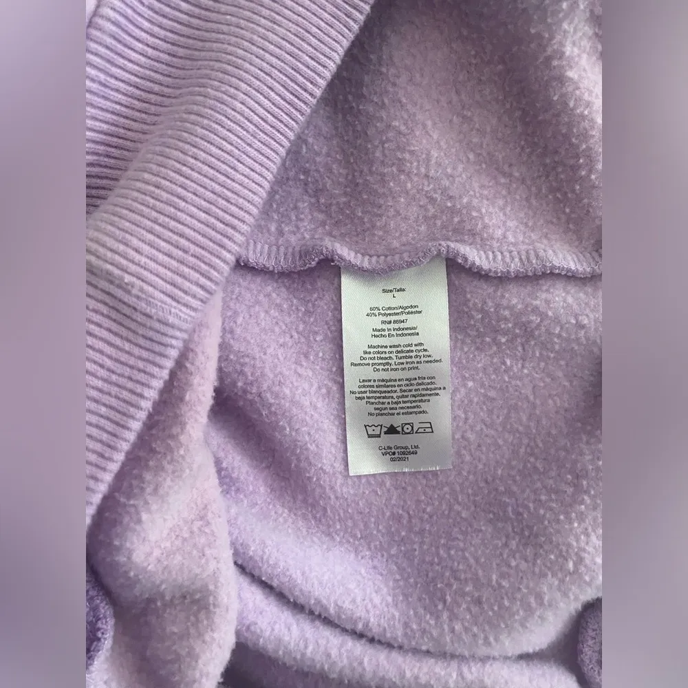 Patrick Star SpongeBob Hoodie Size L Purple Nickelodeon Bikini Bottom READ Descr - Image 10