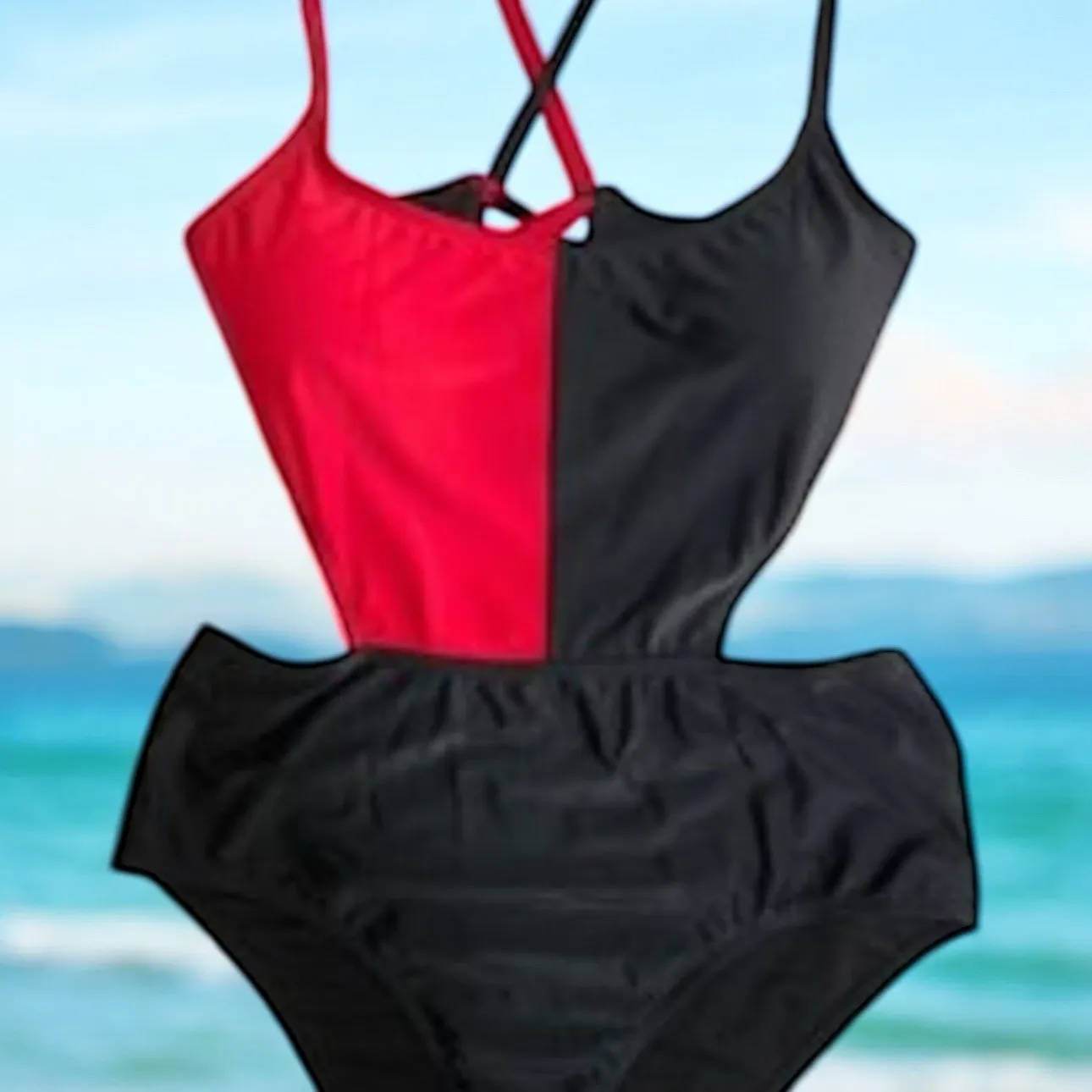 Hottopic DC Batman: Harley Quinn‎ Split Diamond Monokini M Medium - Image 2