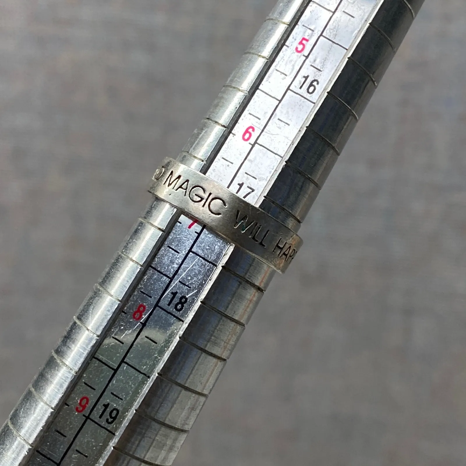 Sterling 925 Believe In Yourself & Magic Will Happen Inspirational Ring Size 7 Silver - Image 11