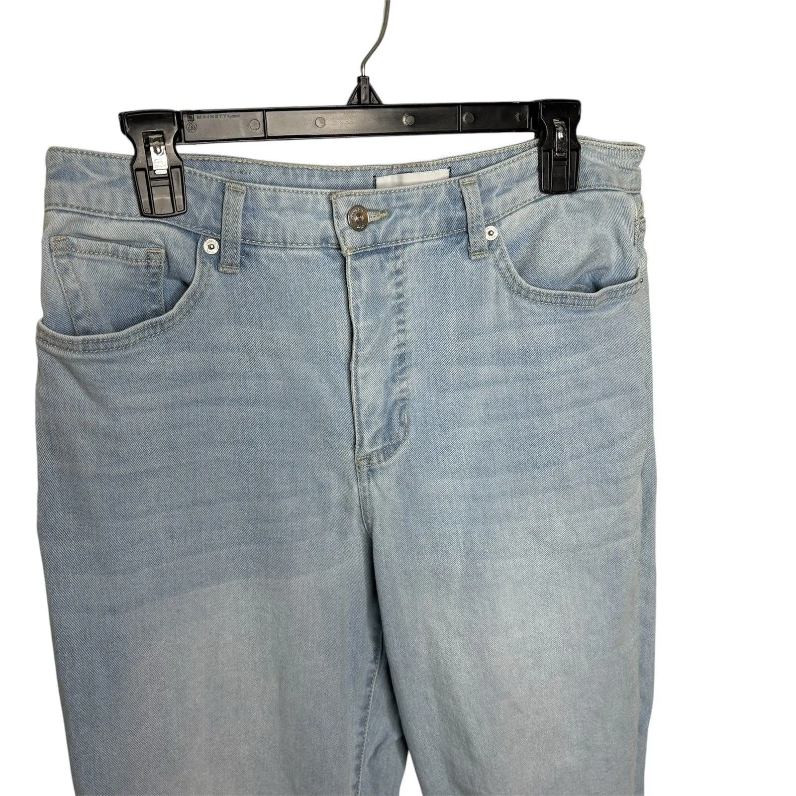 Crown & Ivy Whisker Straight Blue Light Wash Cotton Blend Denim Size 10R Women - Image 5