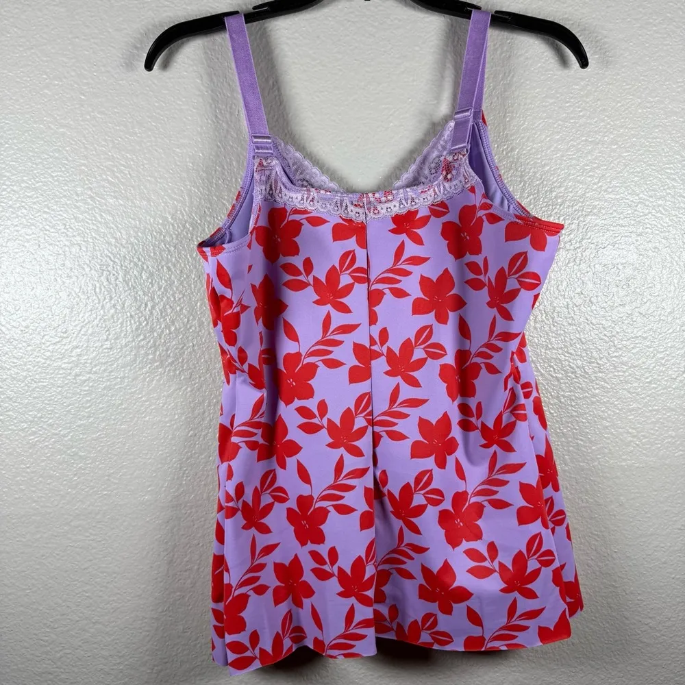 Ruby Ribbon red hibiscus cami SZ:40 - Image 7