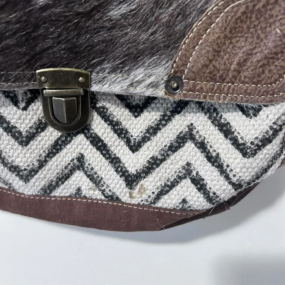 Myra Crossbody Genuine Leather and cowhide Brown - Image 3