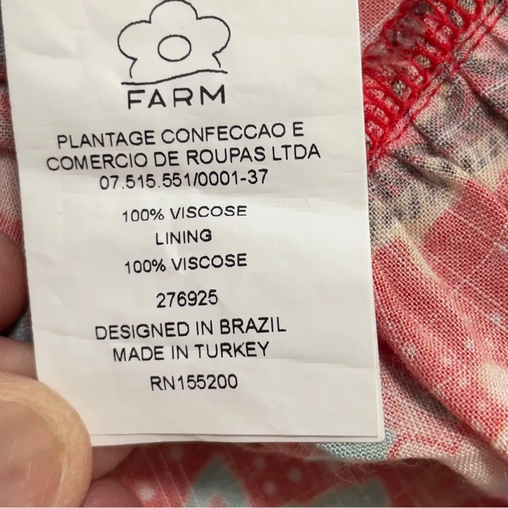 Farm Rio Floral Red Dress Anthropologie Red and White Geometric Dress XS petite - Image 10