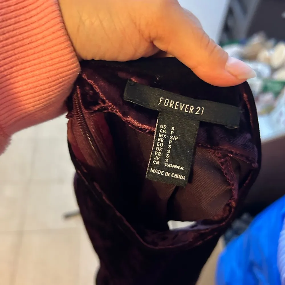 Forever 21 Purple Velour High Neck Mini Dress - Image 3