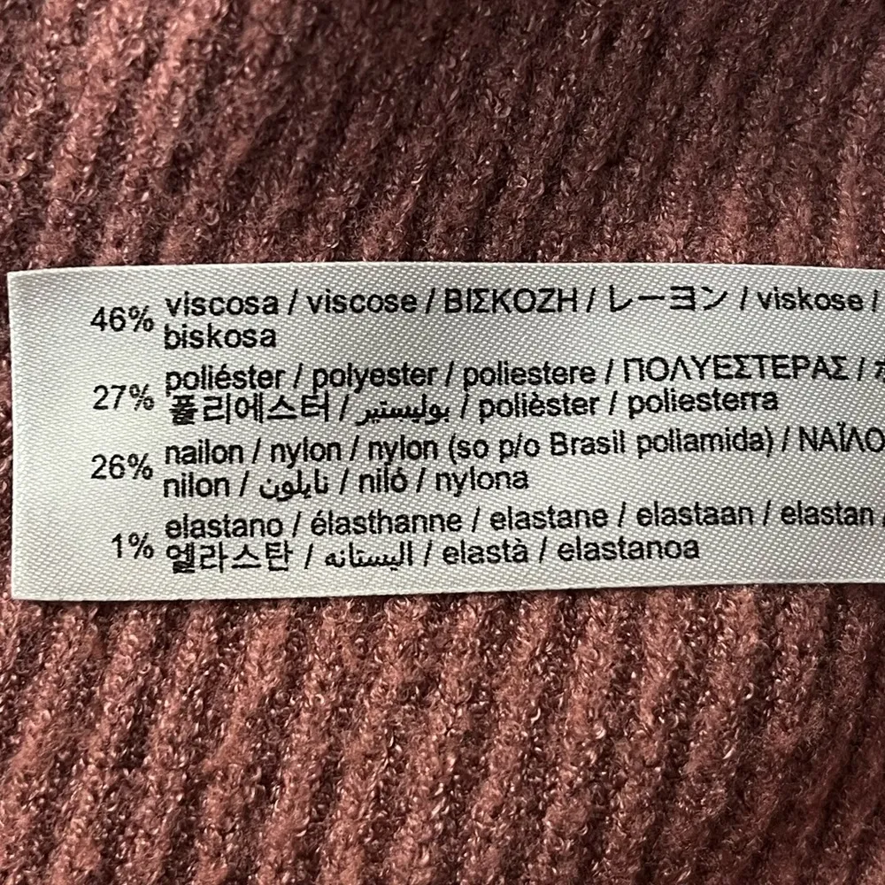 Zara Balloon Sleeve Cropped Cardigan Sweater Mauve Pink Size Small - Image 4