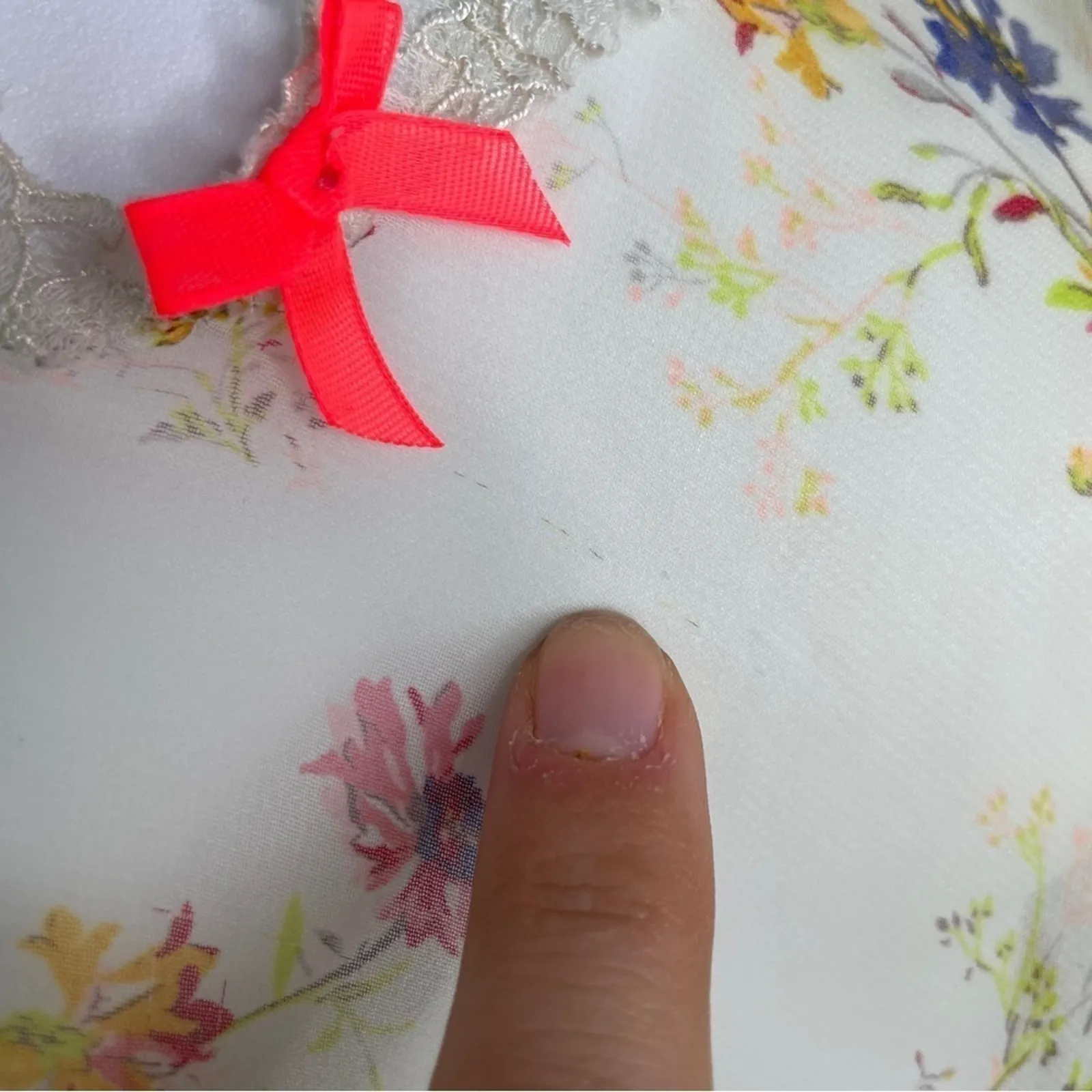 VICTORIAS SECRET Sheer Lace Nightie Womens Size Large Romantic Floral Ethereal - Image 9