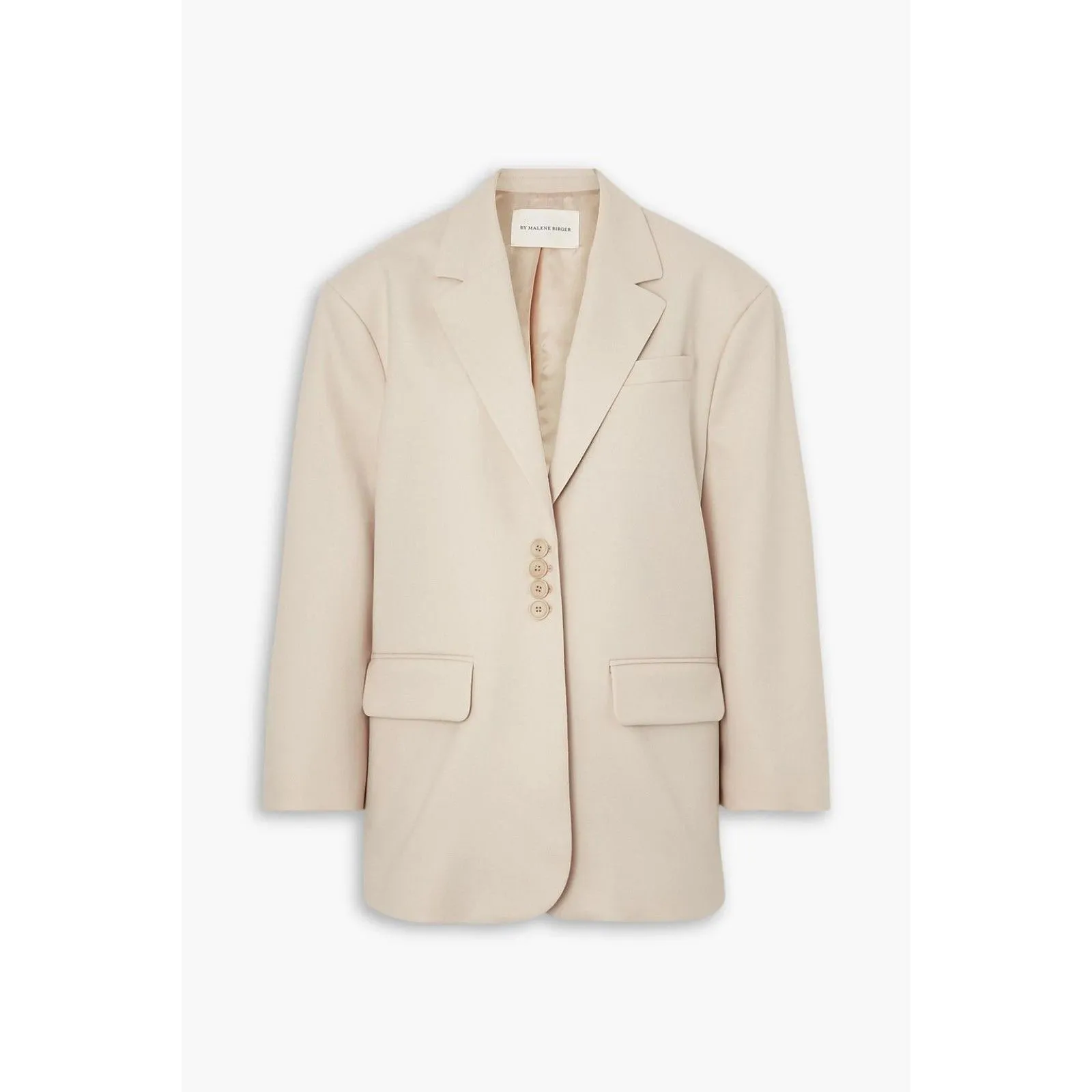 BY‎ MALENE BIRGER Biena Woven Blazer Beige Small - Image 2