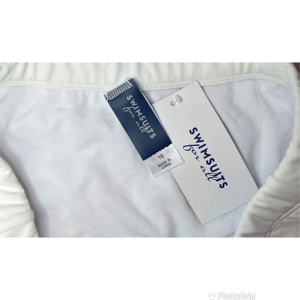 Swimsuits for All Valentine Ruched High Waisted Bikini Bottoms Size 16 - Image 9