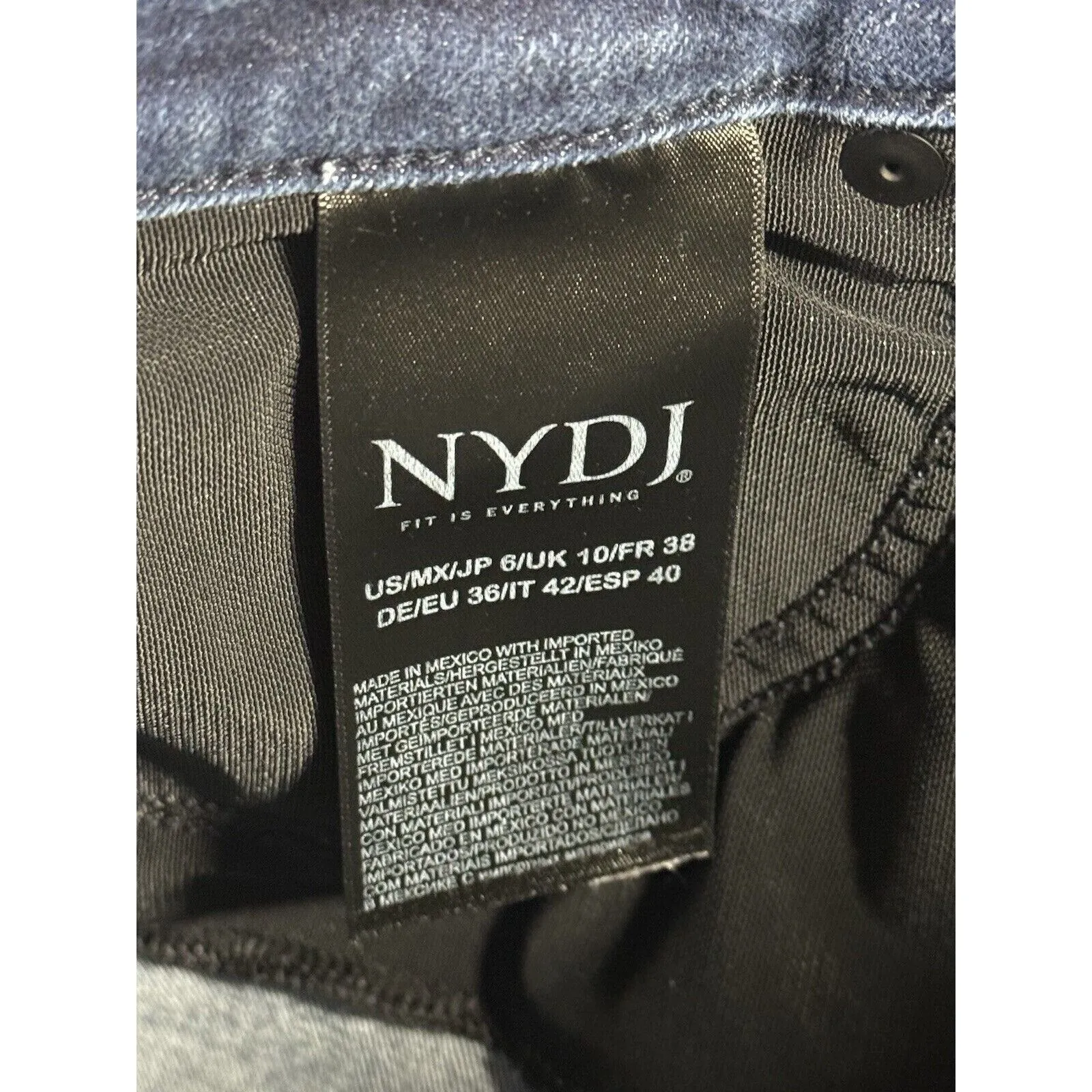 Nydj Jeans Women 6‎ Mid Rise Curves 360 Fit Is Everything Blue Denim Pants - Image 9