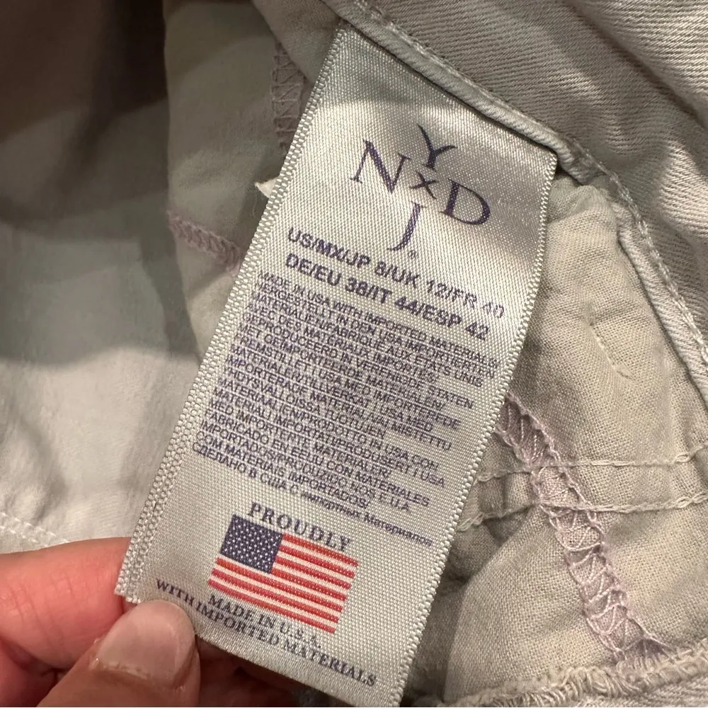 NYDJ Jeans Women's 8 Clarissa Ankle Skinny Lift Tuck Stretch Light Gray Denim - Image 5