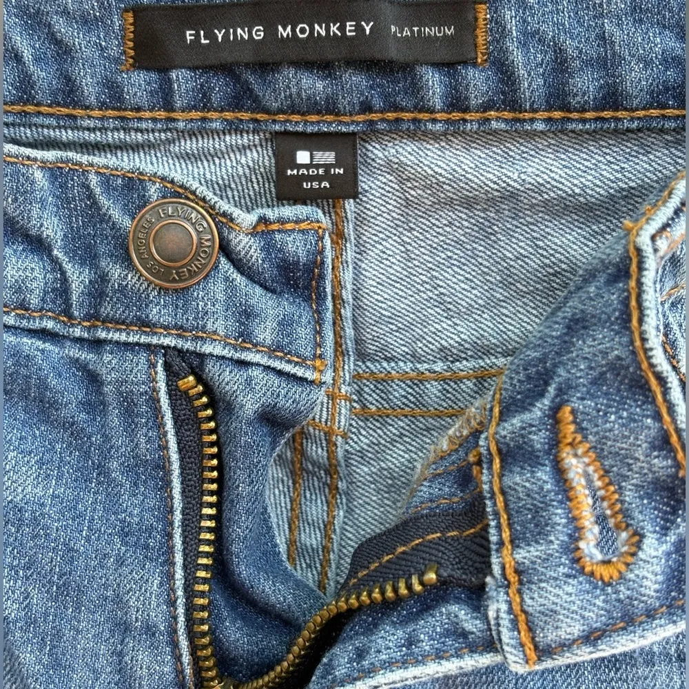 Flying Monkey Platinum Distressed Women’s Denim Shorts - Image 3