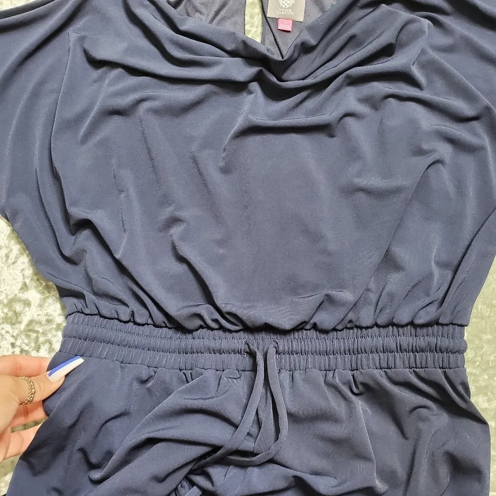 Vince Camuto Navy Wide-Leg Cowl Neck Jumpsuit - Image 10