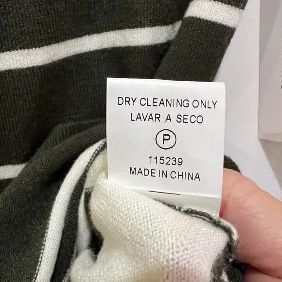 Pink Clover Womens Valencia Curved Ribbed Hem Sweater‎ Olive S Petite Stich Fix - Image 3