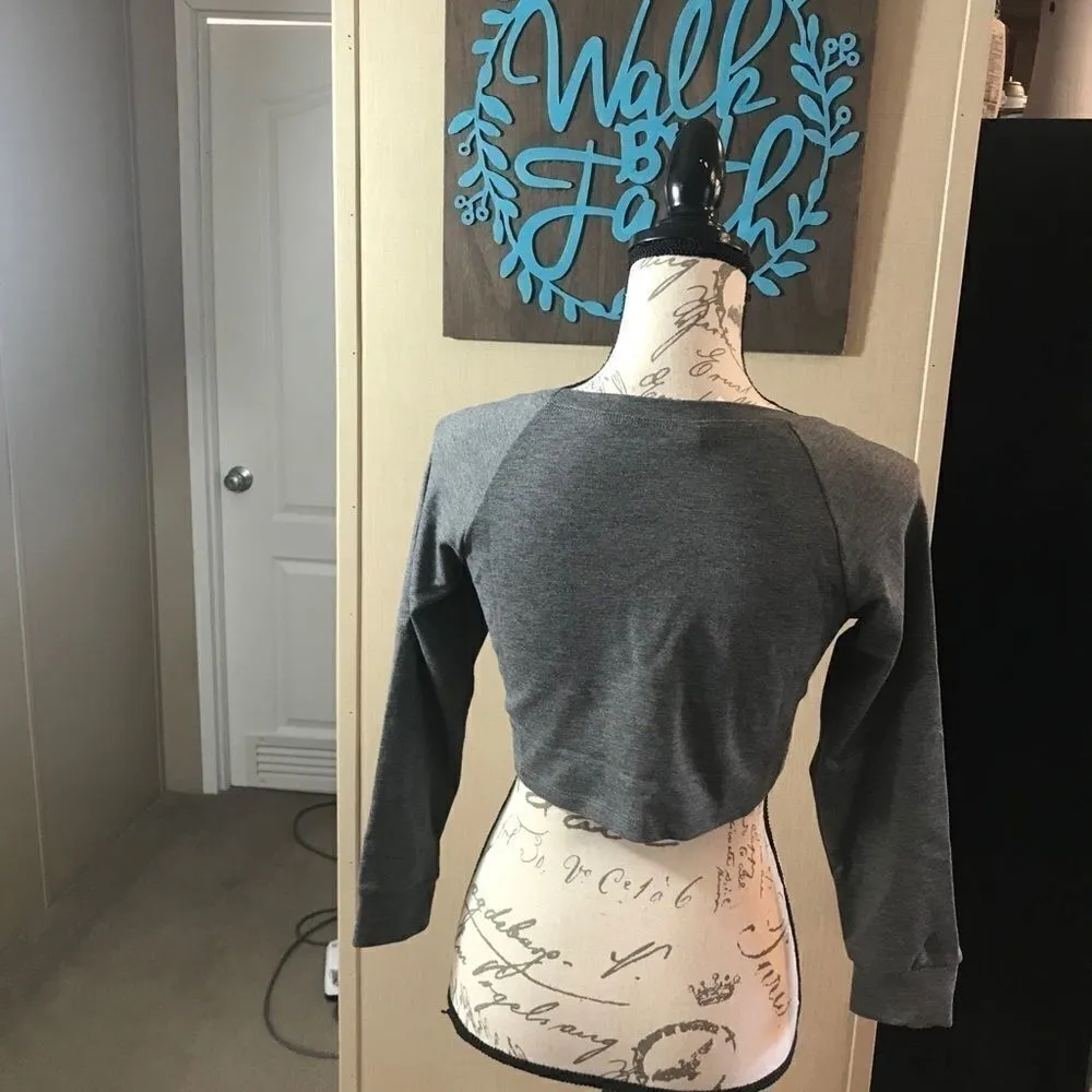 American Apparel Women's Crop Top Large Gray - Image 5