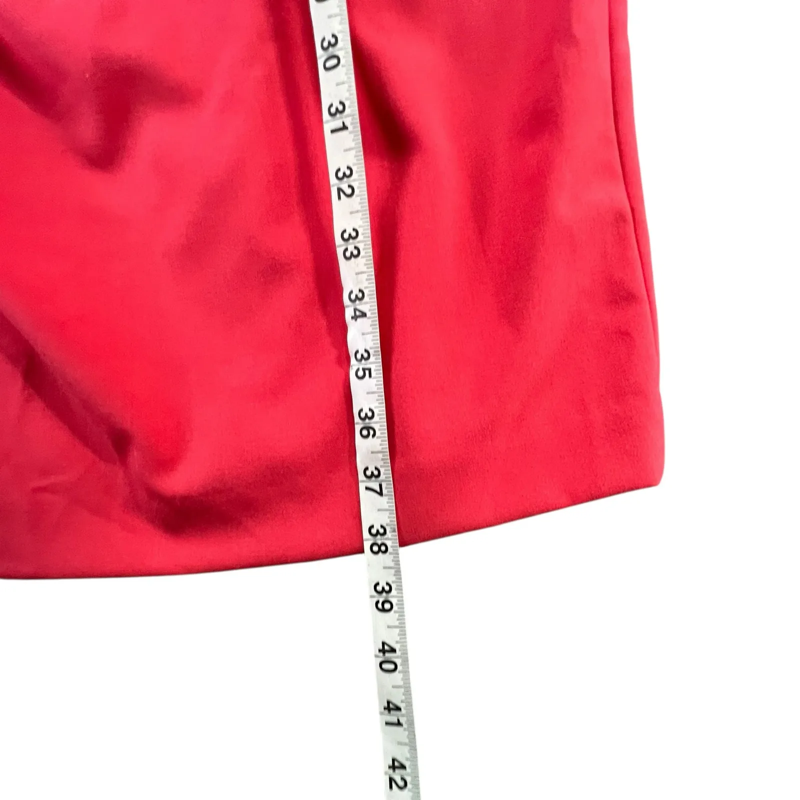 Calvin Klein Sheath Dress Womens 6 Red Orange Horseshoe Neck Lined Career Office - Image 11