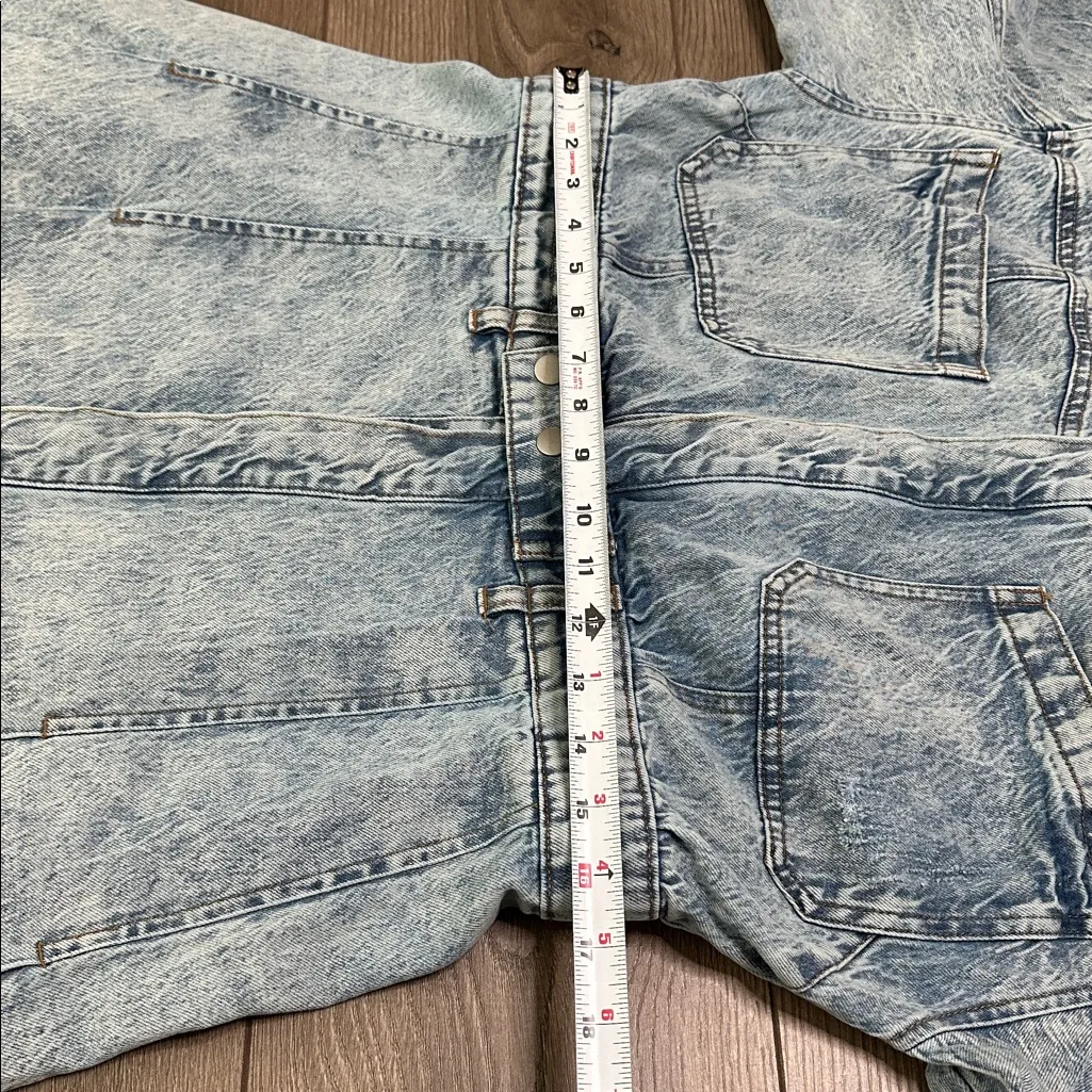 We The‎ Free Free People Chain of Command Pleated Blue Mini Dress Size Large - Image 11