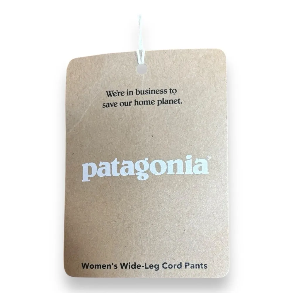 Patagonia Womens Size 4 Wide Leg Cord Pants Nest Brown High Waist New - Image 3