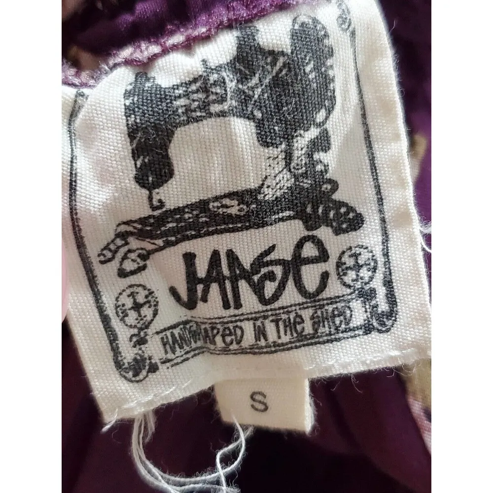 Jaase Women's Purple Floral Rayon Round Neck Half Sleeve Long Maxi Dress Small - Image 9