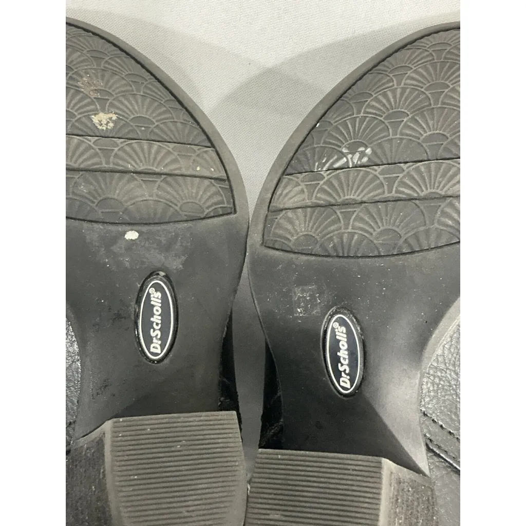 Womans Dr Scholls Memory Foam Casey Size 6.5 M Black Zip Heel Booties - Image 8