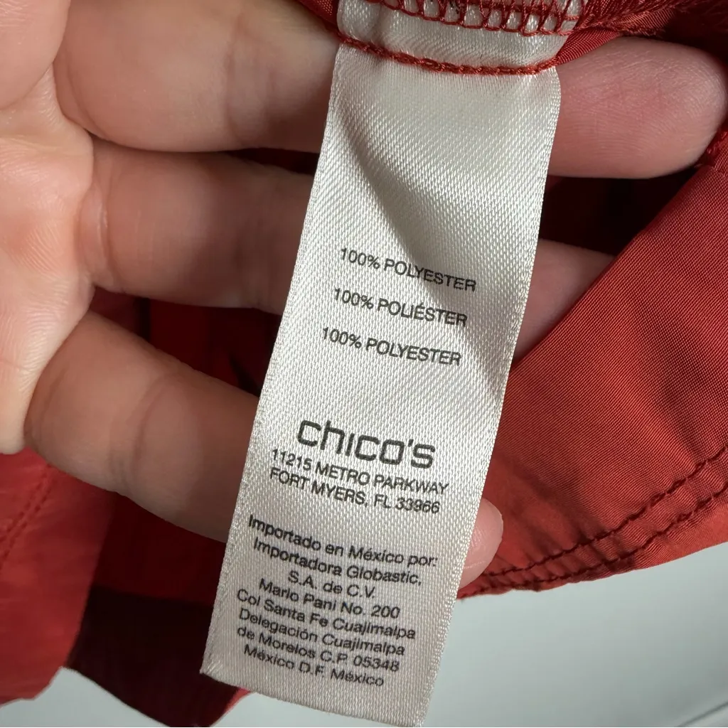 Chico’s Zenergy Windbreaker Jacket Large Laser Cut Detail Burnt Orange Chicos 2 - Image 4