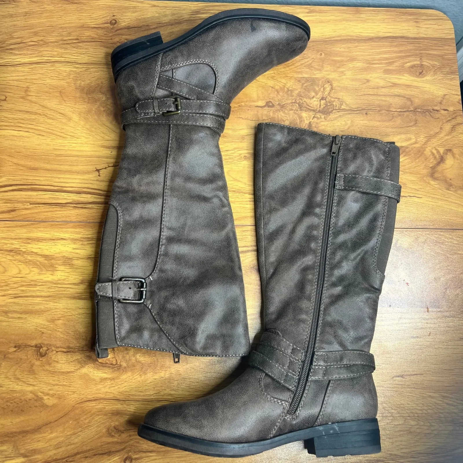 BareTraps Alysha Tall Riding Boots Size 5 Tan Knee High Equestrian Old Money NEW Brown - Image 2