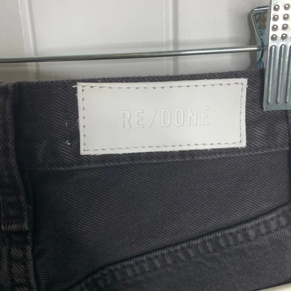 Re Done 90s straight high rise loose long black ripped distressed jeans size‎ 24 - Image 10