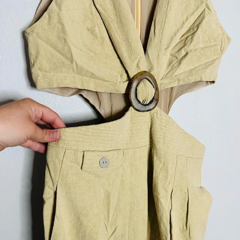 NANUSHKA Amor Cut Out Cotton Twist on Waist Sleeveless Jumpsuit Size Medium - Image 10