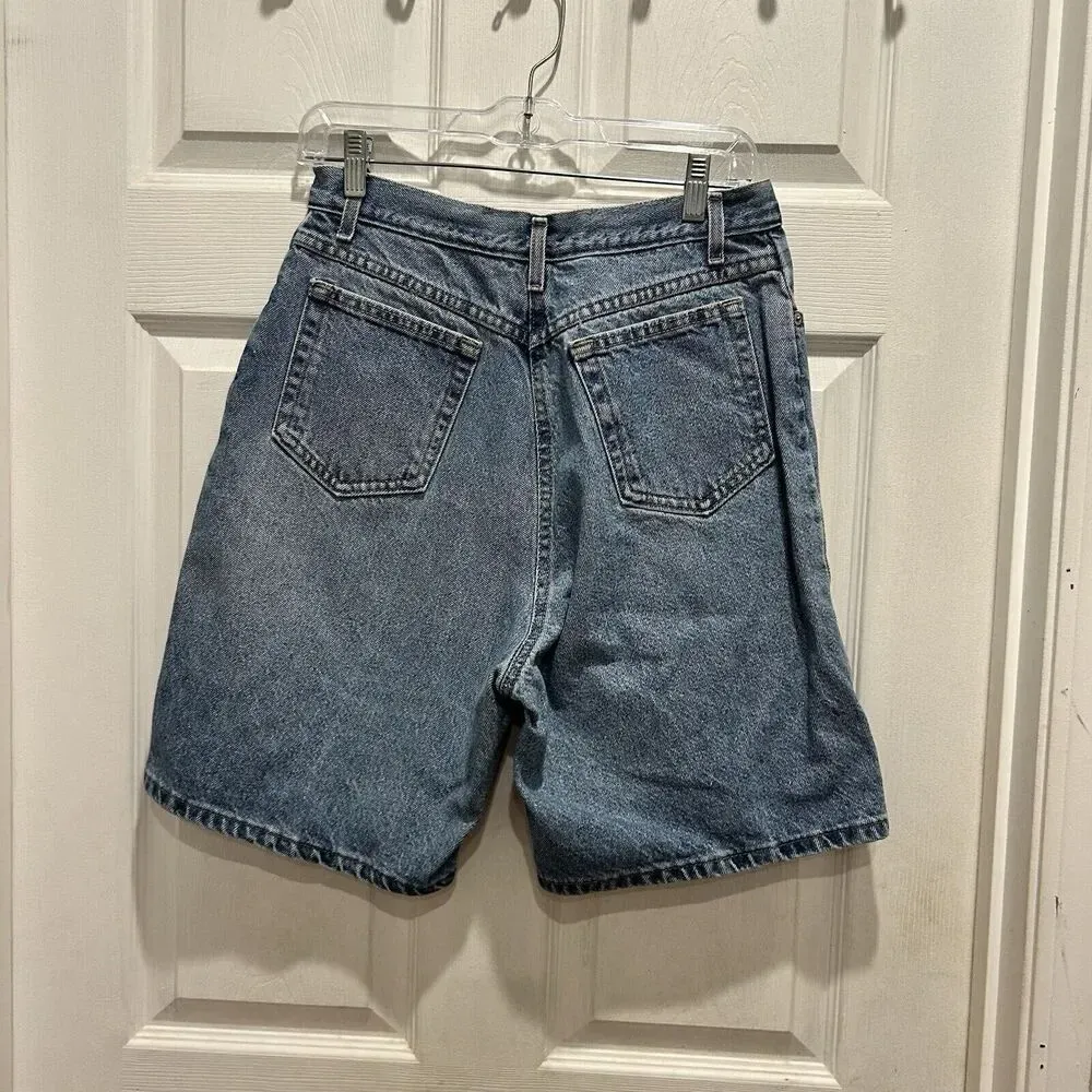 VTG Faded Glory Womens Jean Shorts Blue Pockets Light Wash‎ High Rise Denim 12 - Image 5
