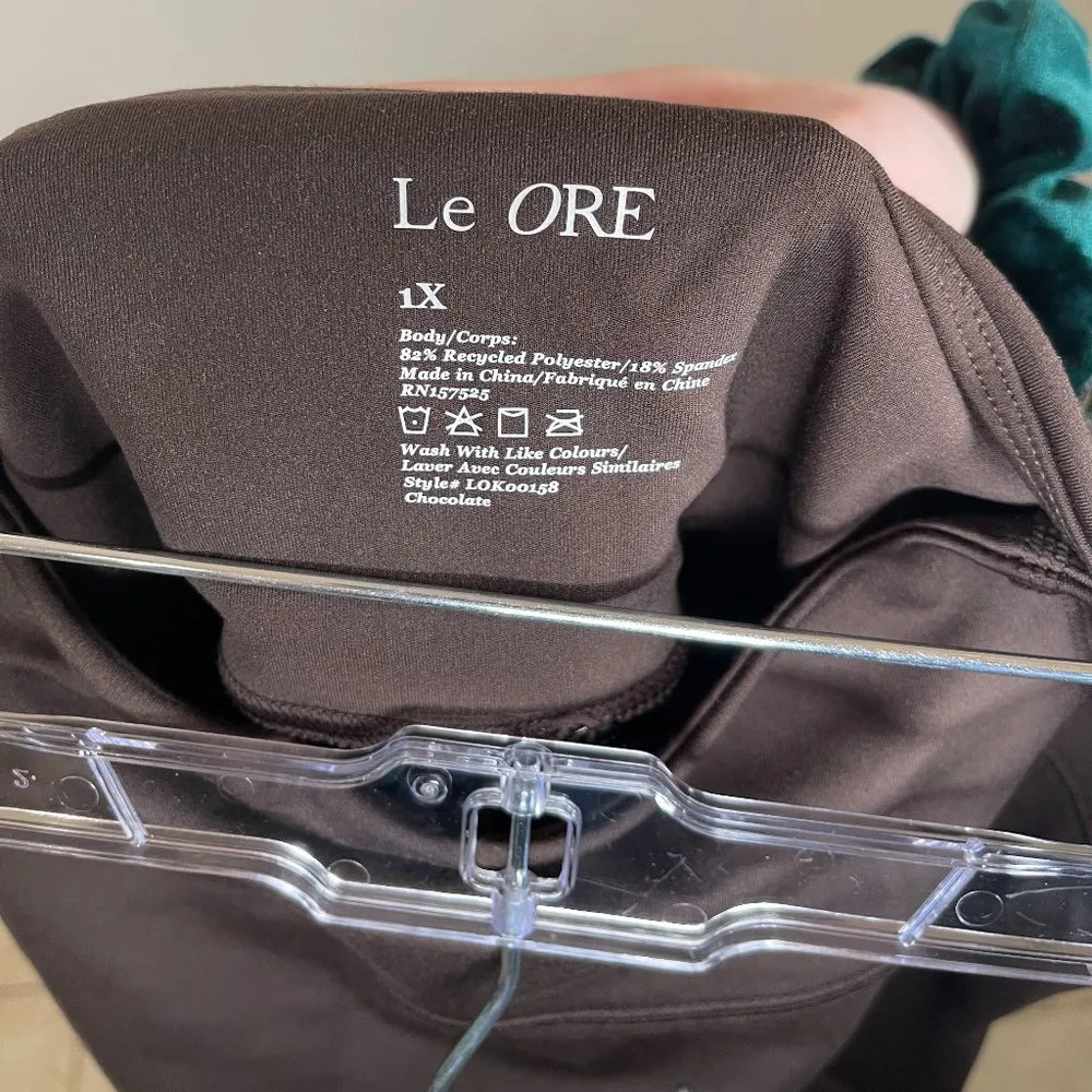 NWT Le Ore Lucca High Rise Legging in Chocolate Size 1X - Image 8