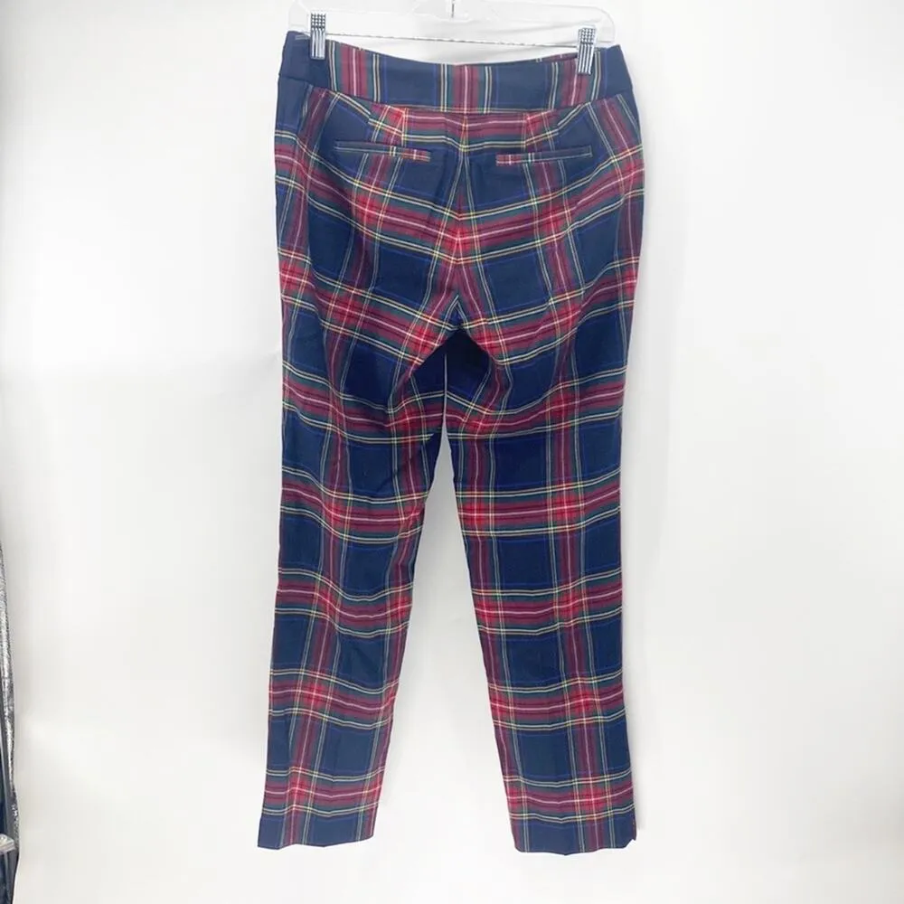 Talbots Hampshire Ankle red black plaid pants wool blend holiday classic preppy - Image 7