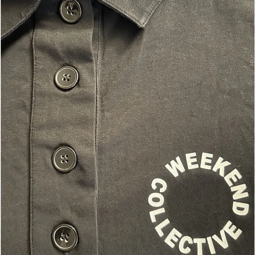 ASOS Weekend Collective Oversized Mini Collared Dress with Logo - Image 8