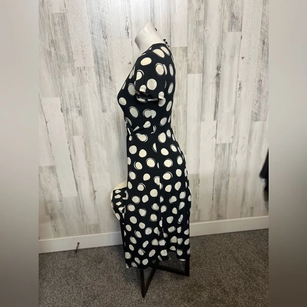 Perceptions Black and white dress polkadot size 6P - Image 4