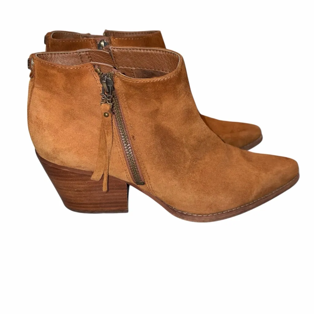 Sam Edelman Walden Pointy Toe Leather Booties Boots Shoes size 8.5 - Image 4