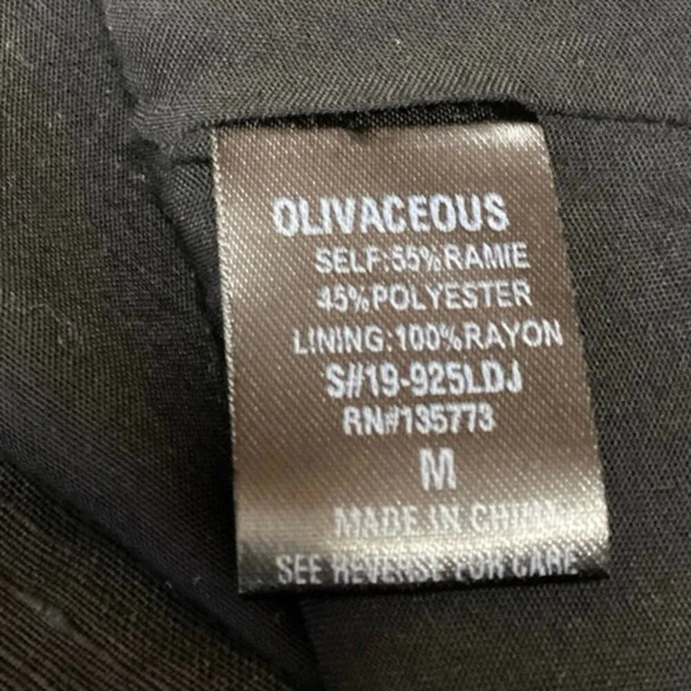 Olivaceous Black Sleeveless Cutout Bow Cami Camisole Mini A-Line Tank Dress Sz M - Image 5