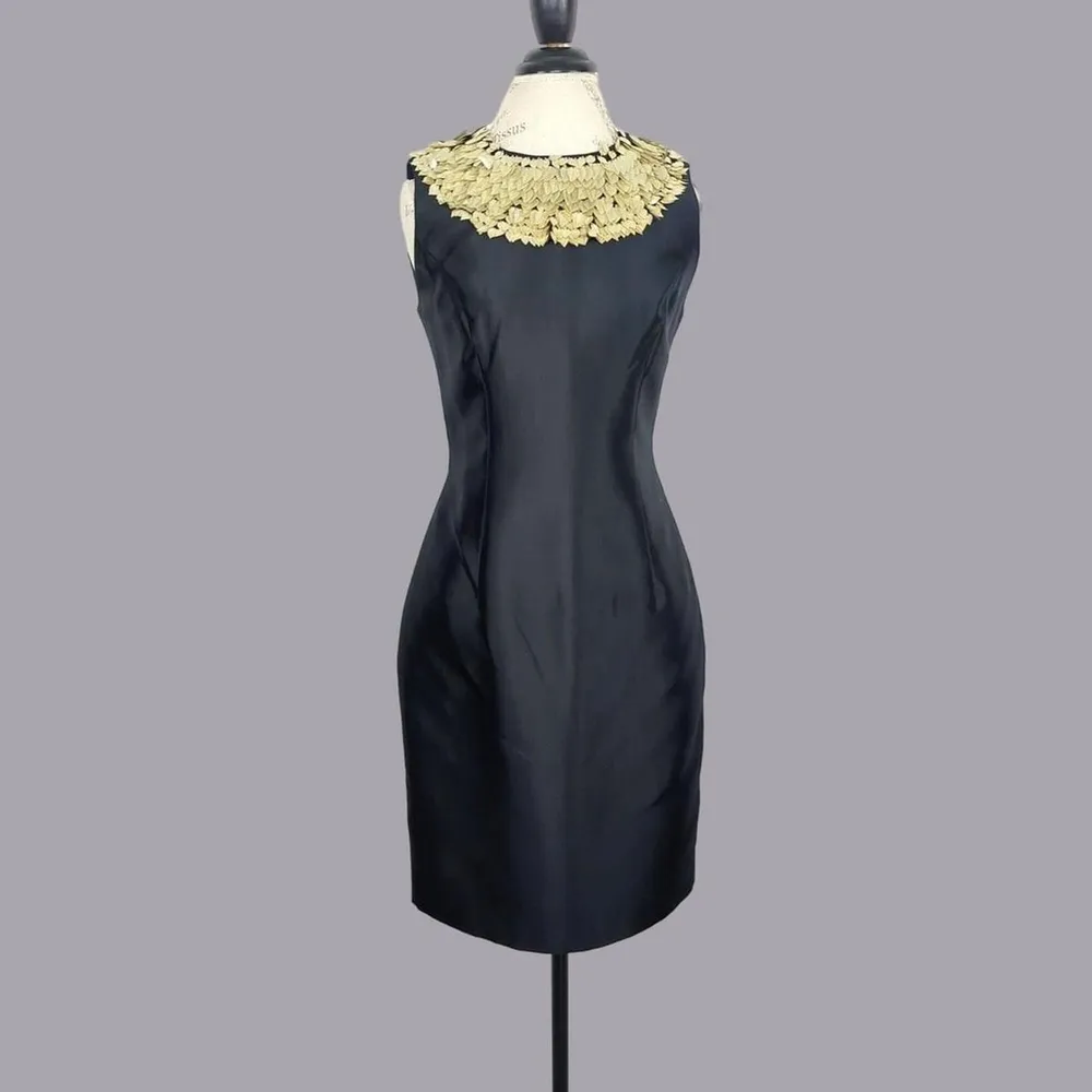 Black and gold beaded neckline dress 
New without tags
Size medium - Image 5