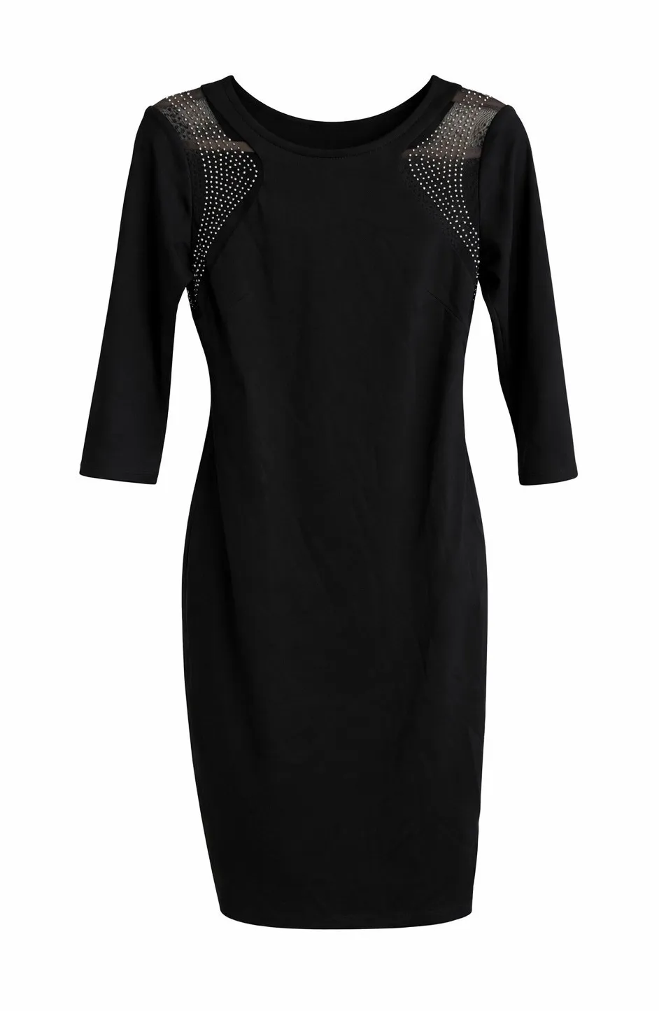 Alexia Admor Studded Mesh-Detail Little Black Dress Size Small Originally $225 - Image 1