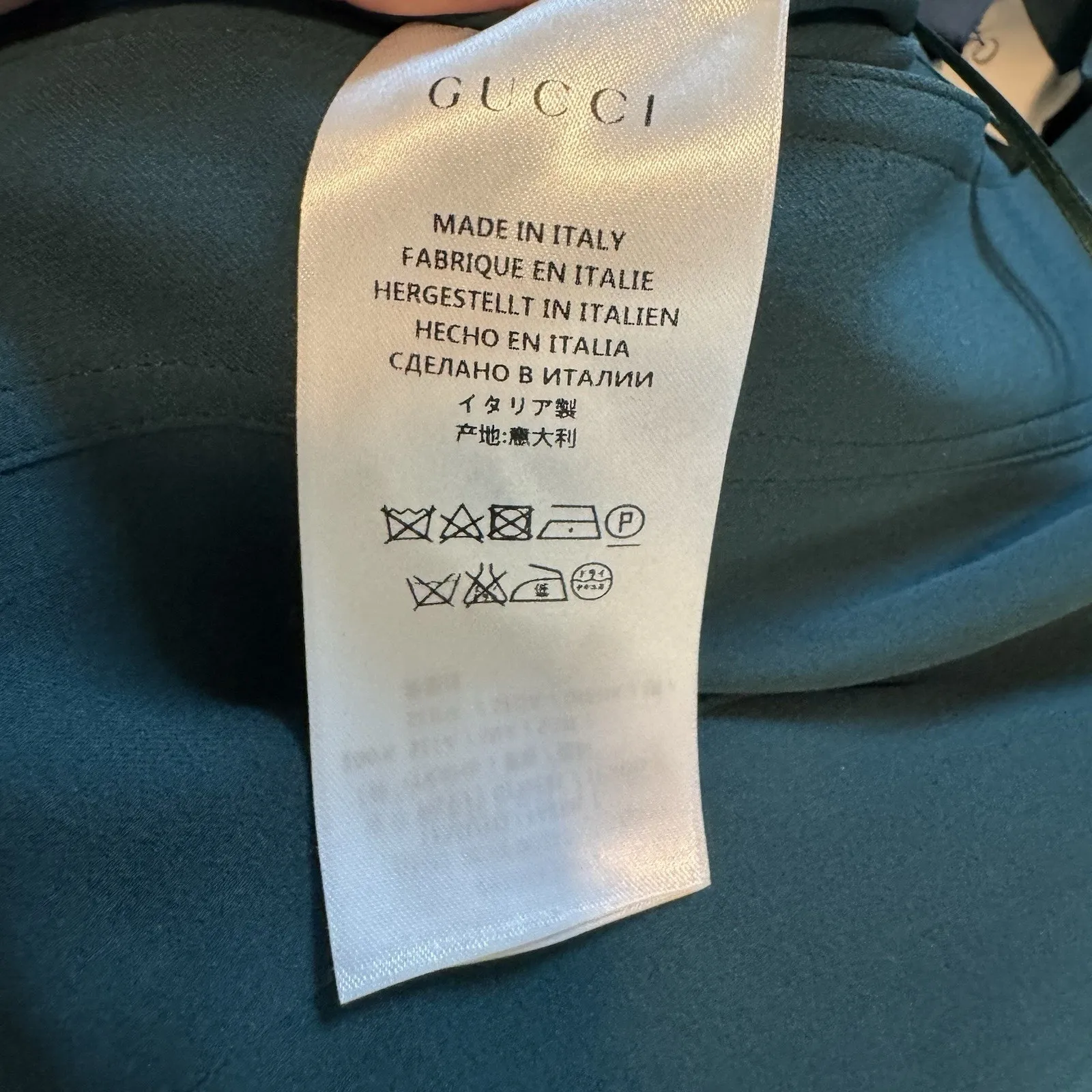 NEW Gucci Green 100% Silk A-Line Dress Short Sleeve Size 42 /6 Italy $2,735 - Image 13