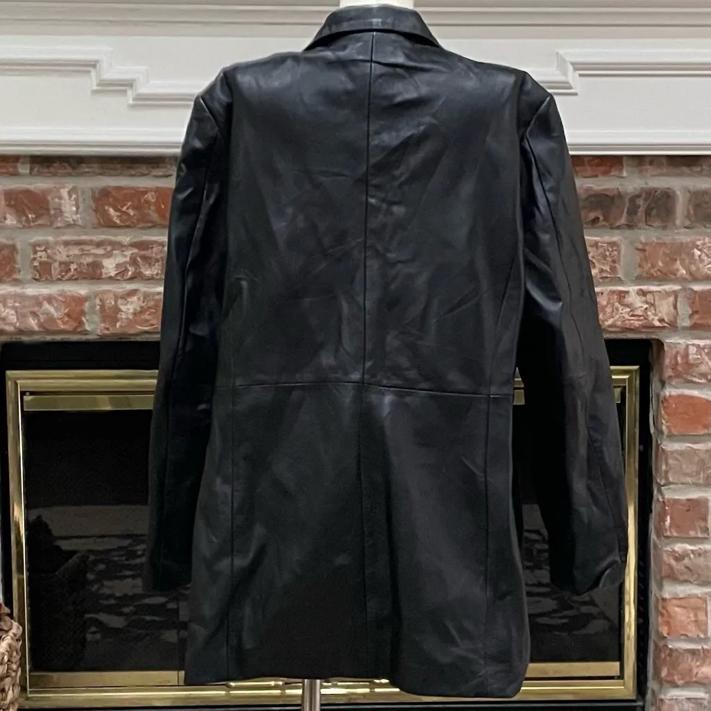 100% leather Style & Co black leather jacket / L / good condition* - Image 3