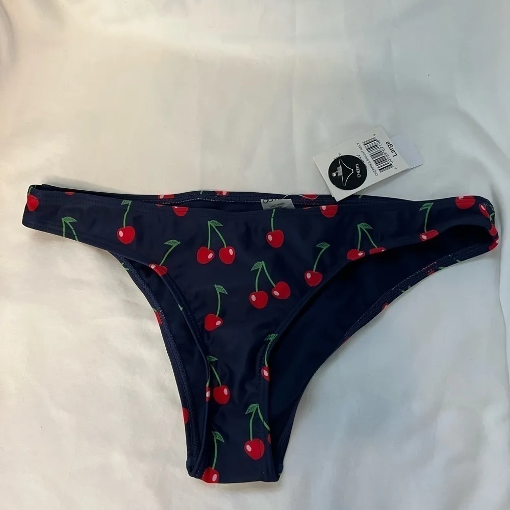 BIKINI bottom cherry print size L JUNIOR Blue - Image 4