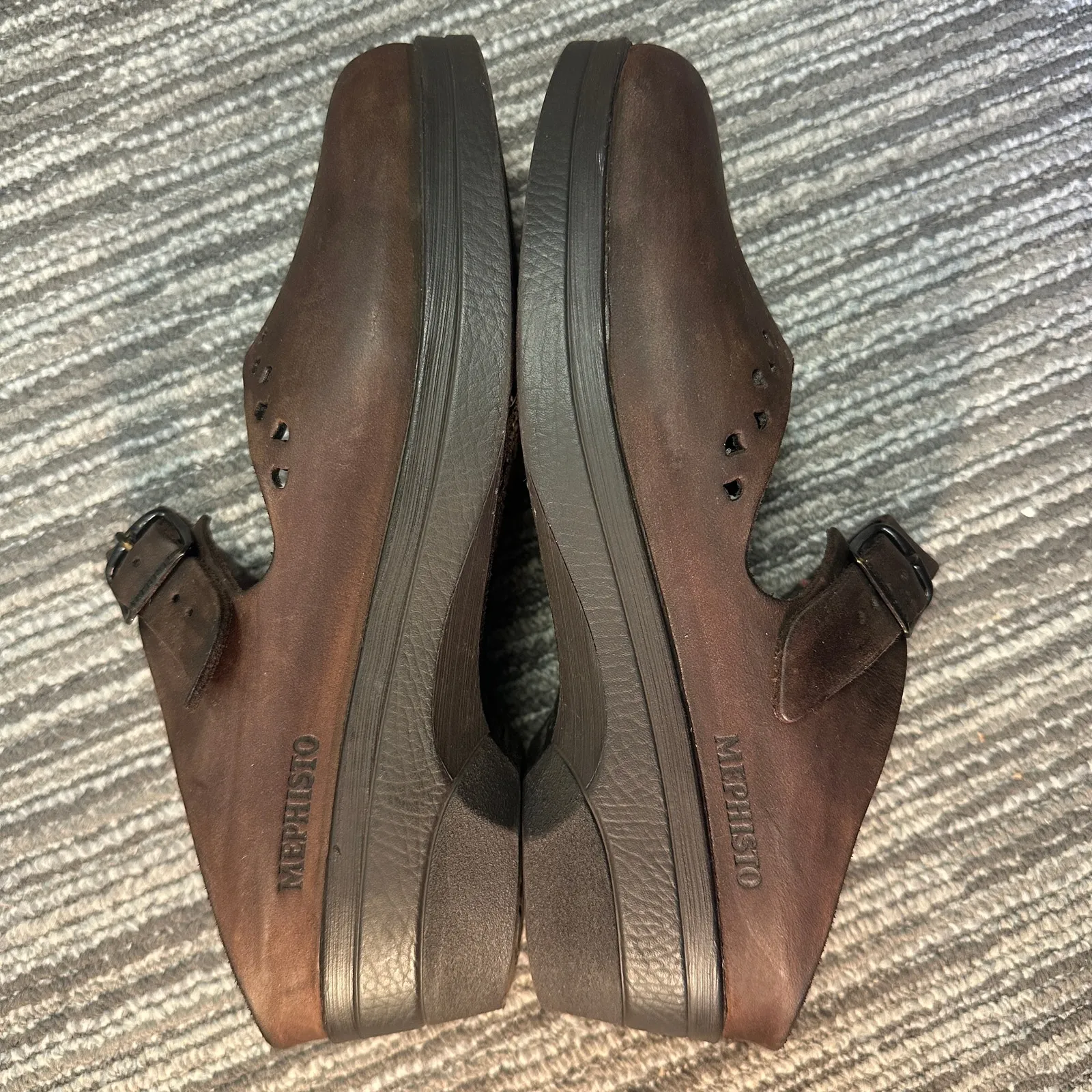 Mephisto Mobils Sabatina Brown Leather Mary Jane Clogs Fairy Boho Granola Sz 10 - Image 6